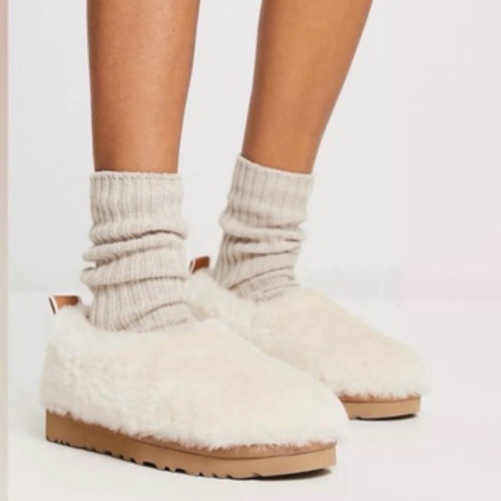 UGG Cream Fluffy Women's Slippers